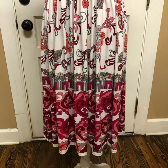 Evan Picone white/pink floral knit dress - Picture 4 of 8